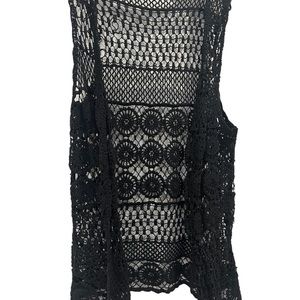 Vintage Crochet Boho Knit Vest